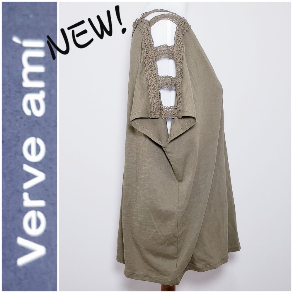 NEW! VERVE AMI olive green top 🤍MEDIUM